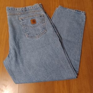 Carhartt B17STW Jeans Mens 42x30 Blue Relaxed Fit Tapered Leg